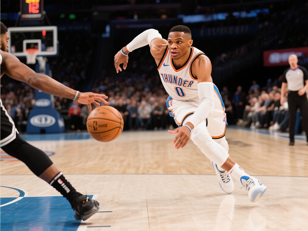 威少两次抢断妙传 助飞戈登双手暴扣